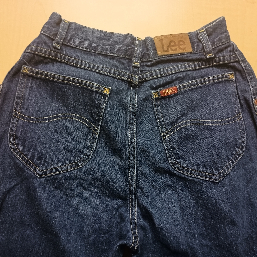 Lee Vintage Jeans Dark Wash Woman's High Waist Hemmed